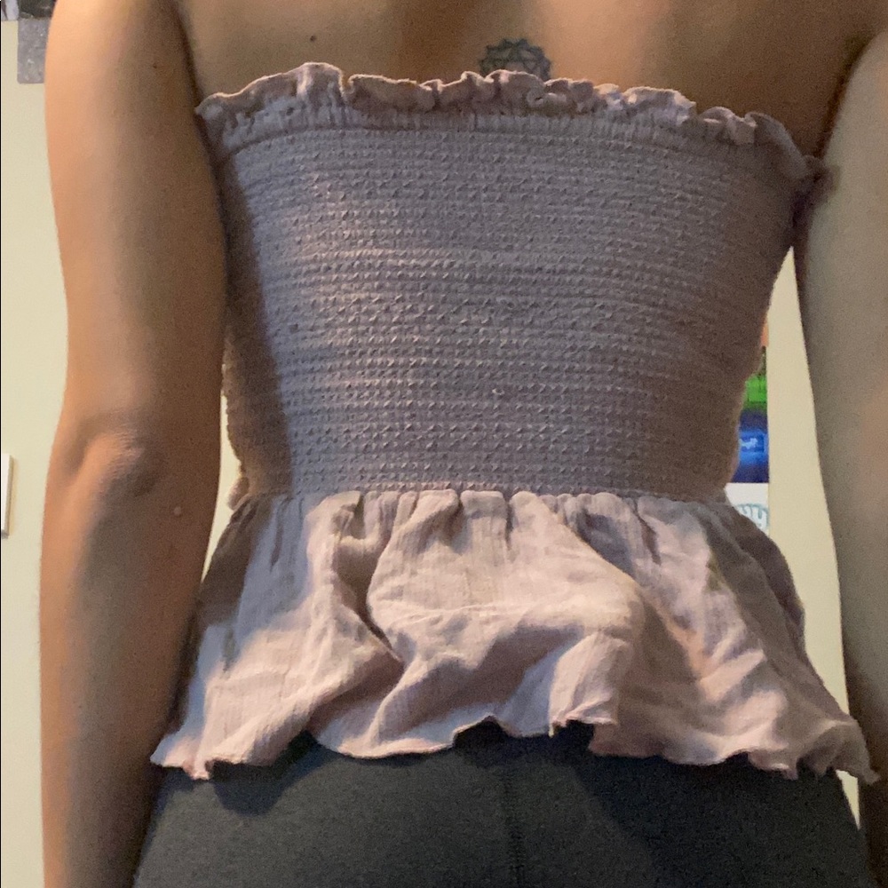 Strapless tie up crop top - Picture 5 of 6
